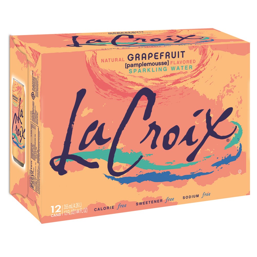 La Croix Sparkling Water Pamplemousse (Grapefruit) 2x(12x355ml)