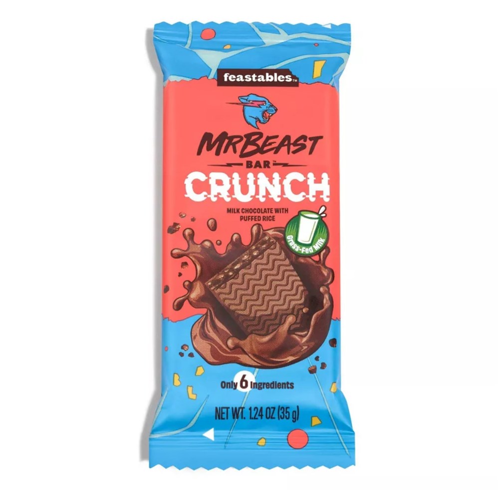 Feastables MrBeast Bar Milk Chocolate Crunch 35g 12x24 - Zebra ...