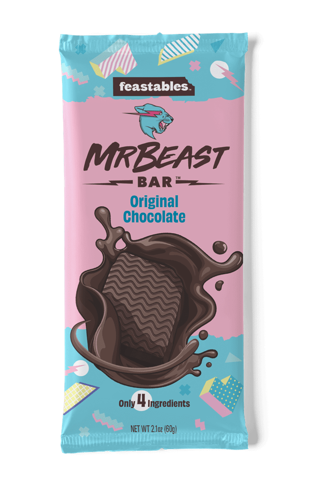 Feastables MrBeast Bar Original Chocolate 60g 18x10 - Zebra International