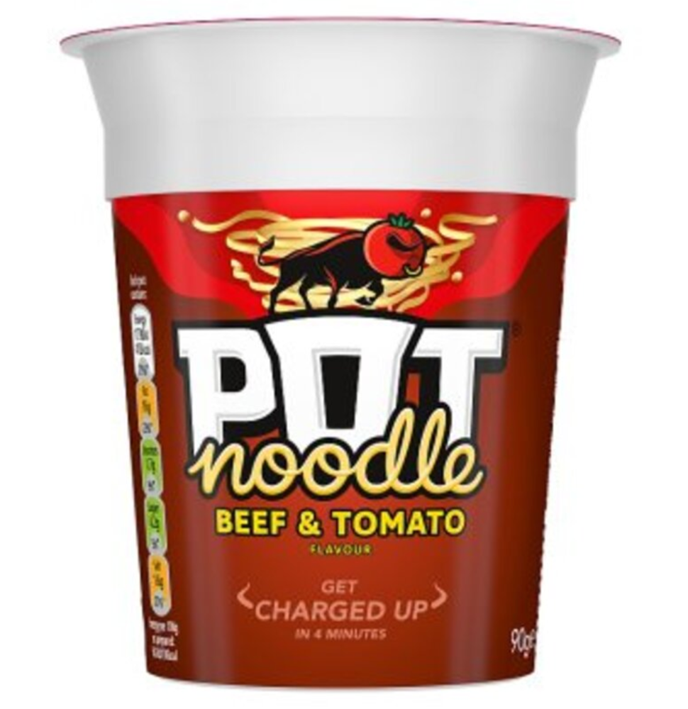 Pot Noodles Beef & Tomato 90g x 12