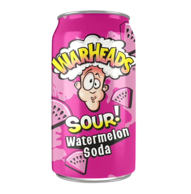 Warheads Watermelon Sour Soda 12 x 355ml