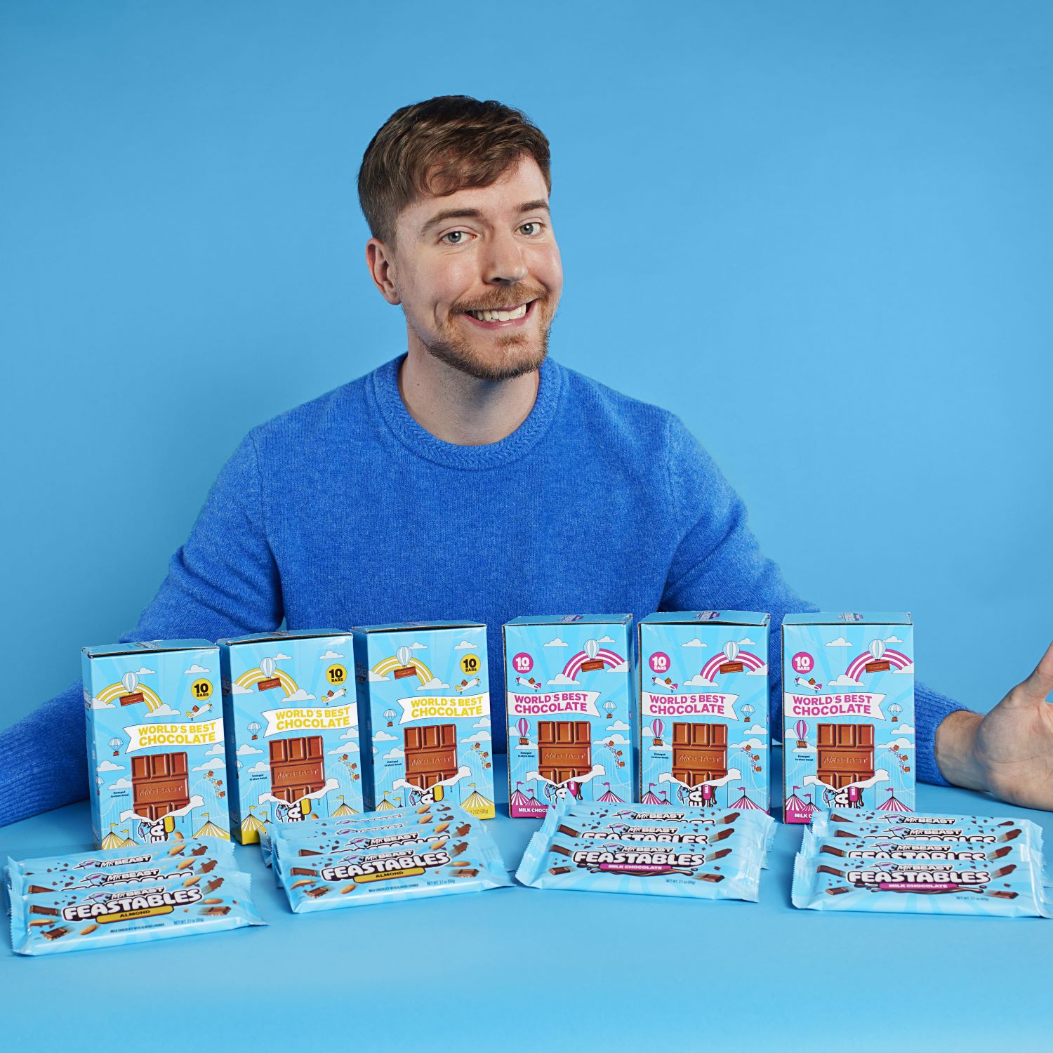 Jimmy Mr Beast with Feastables range