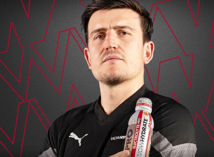 Harry Maguire Wow Hydrate Ambassador