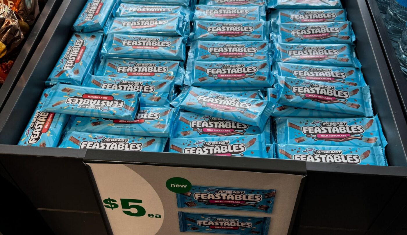 Feastables chocolate in BP