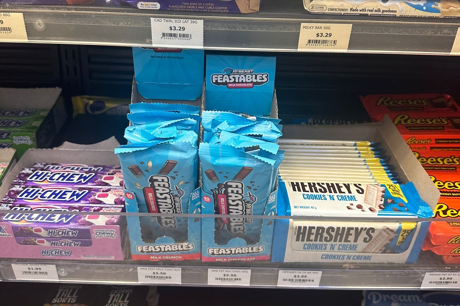 MrBeast Feastables in stock at BP