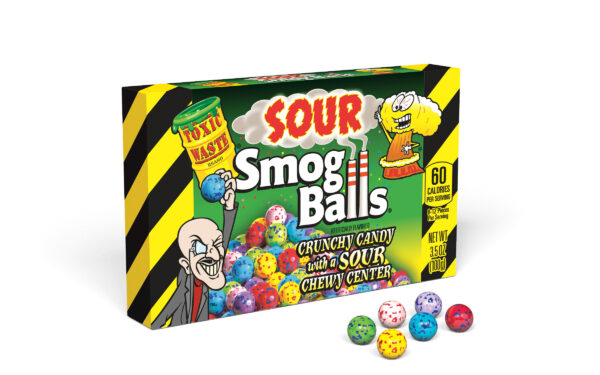 Toxic Waste Sour Smog Balls Crunchy Candy Theatre Box 100g