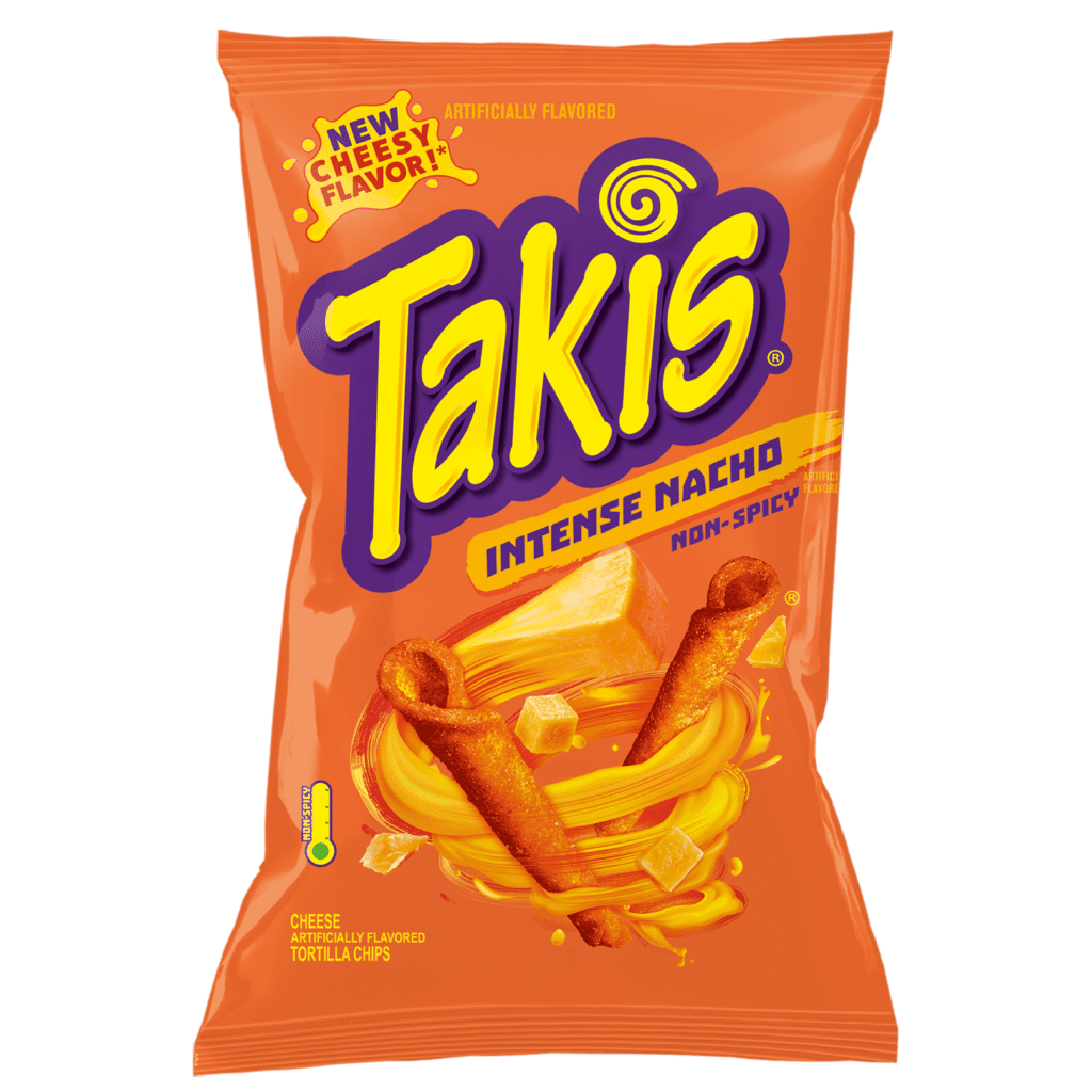 Takis Intense Nacho bag – bold cheesy rolled tortilla chips officially distributed in New Zealand by Zebra International