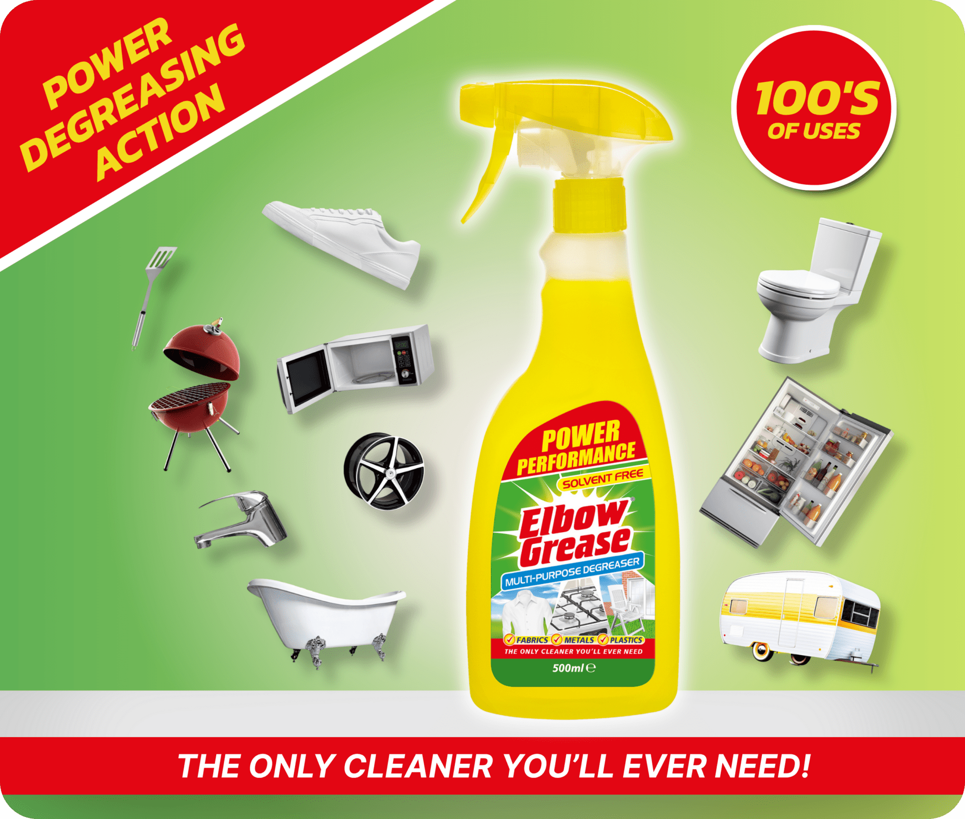 Elbow Grease Cleaning Range — Multipurpose, Degreaser, Cream Cleaner and Wipes with NZ-Compliant Labelling