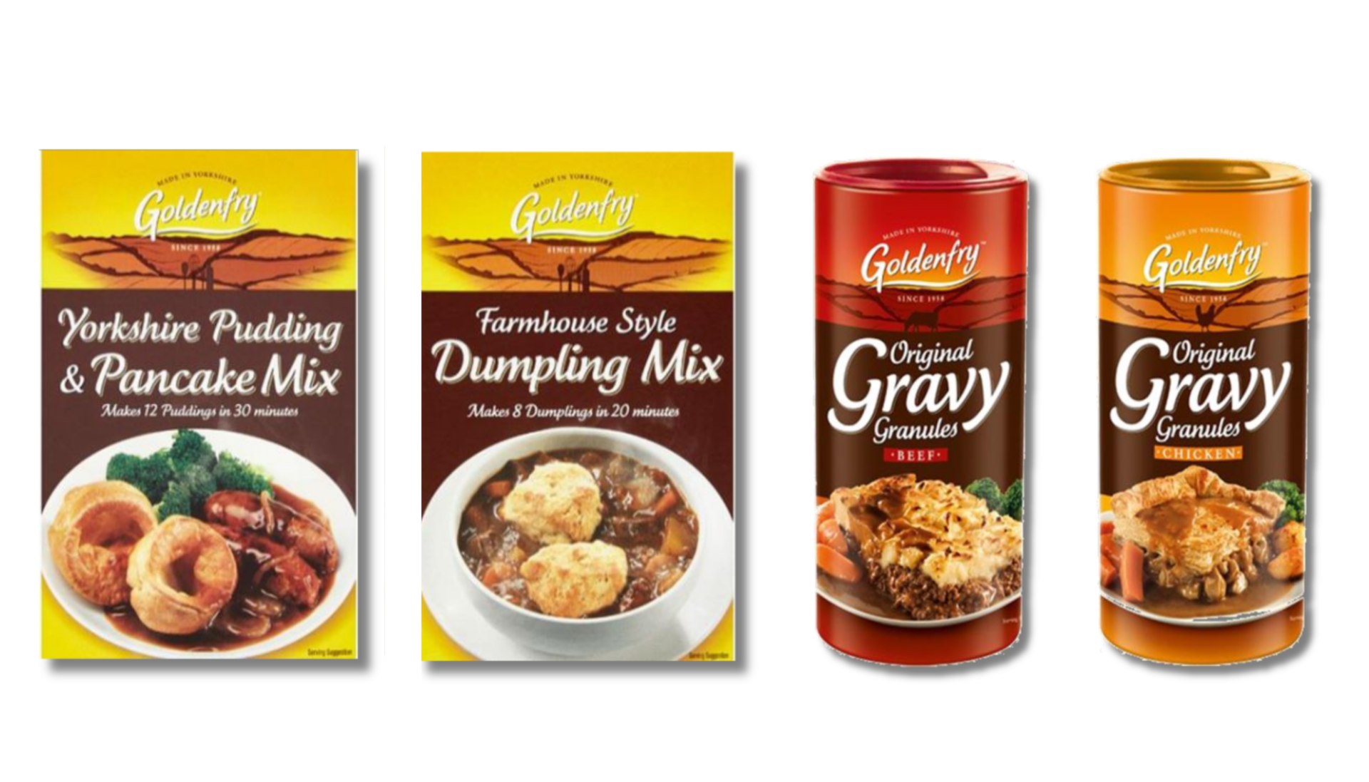 Goldenfry products – Beef and Chicken Gravy Granules, Yorkshire Pudding Mix and Dumpling Mix available in New Zealand