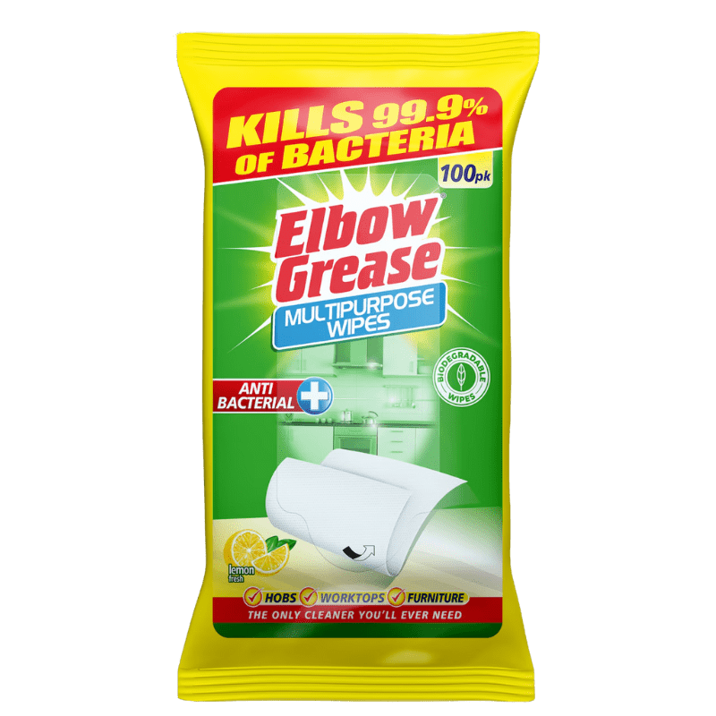 Elbow Grease Multipurpose Wipes Lemon 100pk x 5