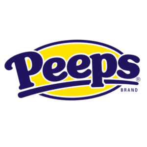 Peeps logo – iconic marshmallow candy brand from the USA distributed in New Zealand by Zebra International.