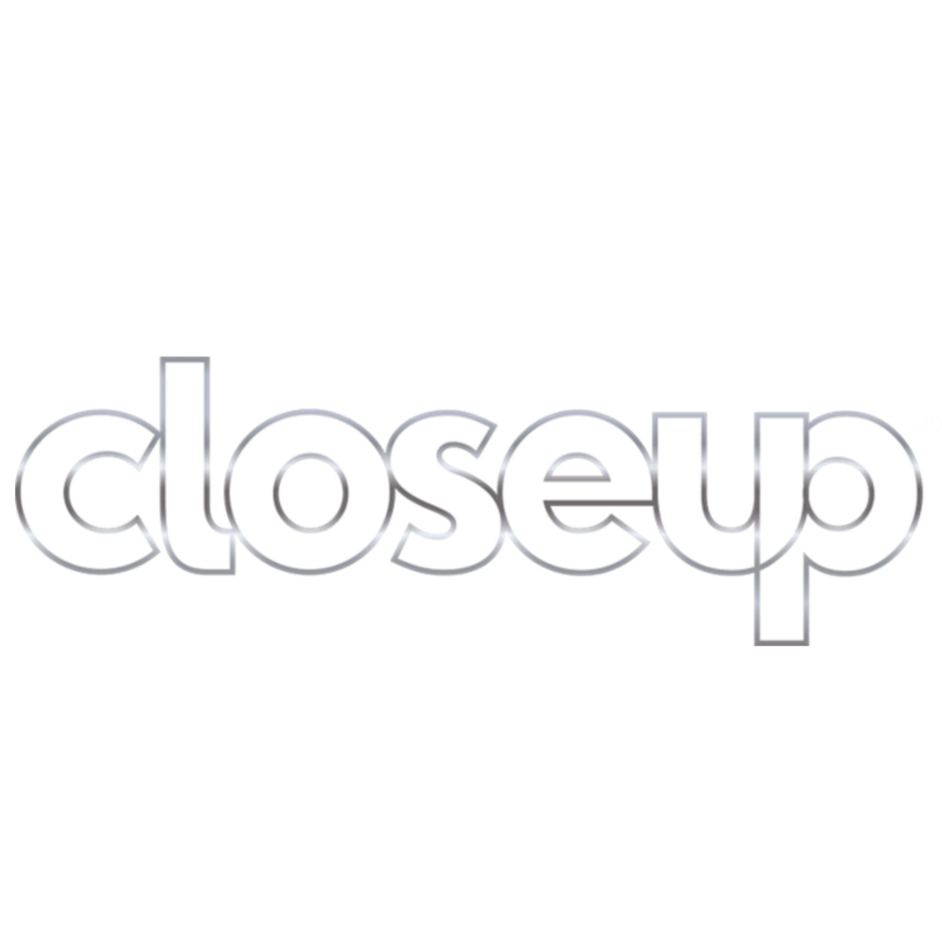 Closeup toothpaste brand logo