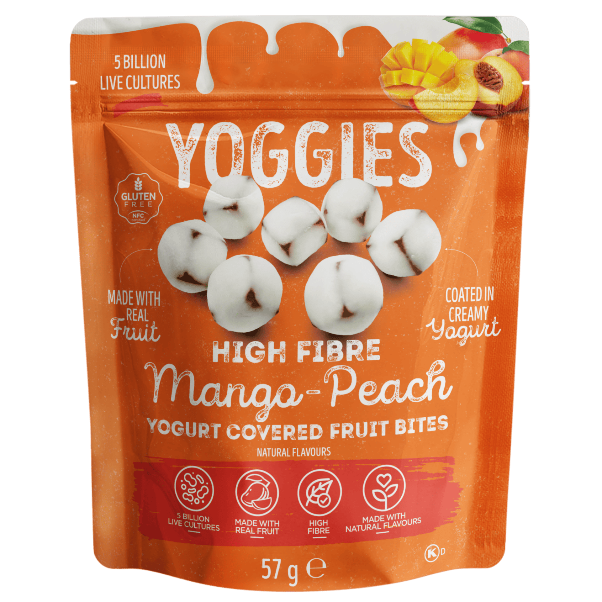 Nature’s Garden Probiotic Mango-Peach Yoggies 57g pouch