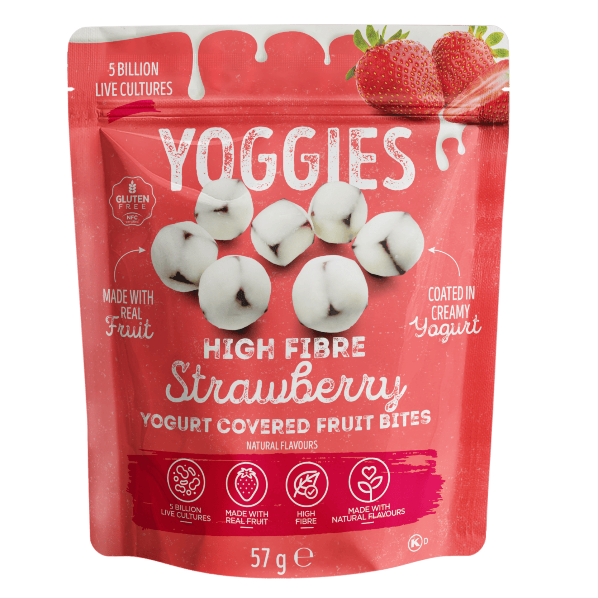 Nature’s Garden Probiotic Strawberry Yoggies 57g pouch